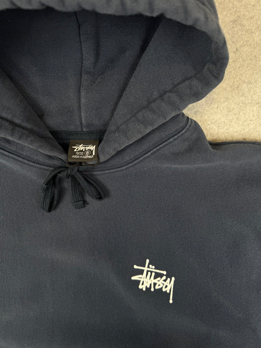 Stussy Basic Logo Hoodie Navy (USED) | Vitnage Clothing Store Canada