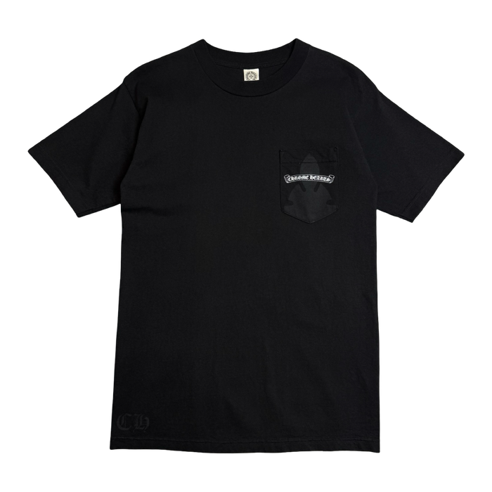 Vintage Chrome Hearts Big Scroll Pocket Tee Black | Vitnage Clothing Store Canada