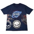 Vintage Harley Davidson Reversible Polar Bear Test Print Sample Tee Navy