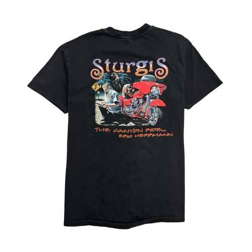 (L) Vintage 2000s Eric Herman Sturgis Tee Black | Vintage Clothing Store Canada