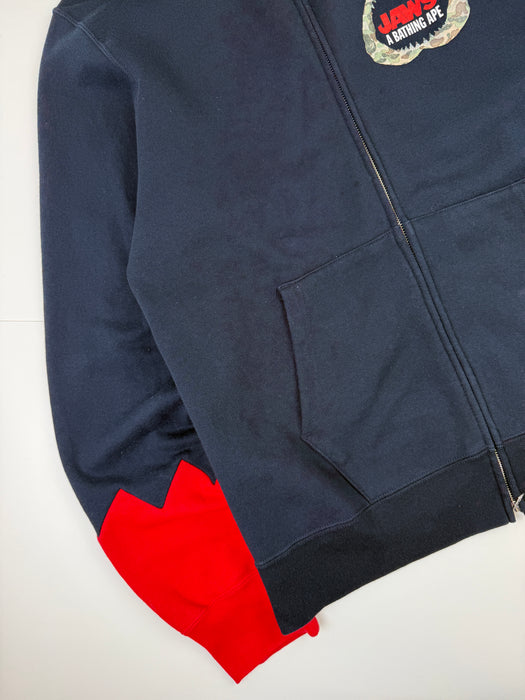 BAPE Jaws Shark Full Zip Sweater Navy (USED) | Vitnage Clothing Store Canada