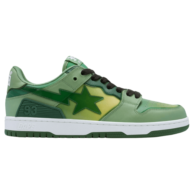 A Bathing Ape Bape SK8 Sta Green Gradation