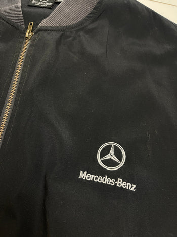 (XL) Vintage Mercedes-Benz Light Bomber Jacket Black