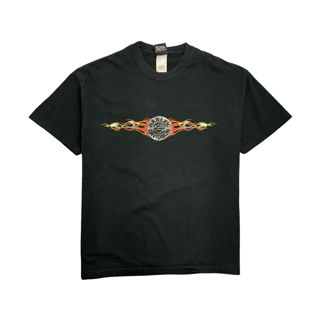 Vintage Dudley Perkins Co. Harley Davidson Tee Black