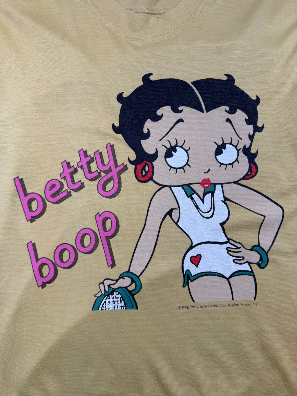 Vintage Betty Boop Graphic Tee Yellow