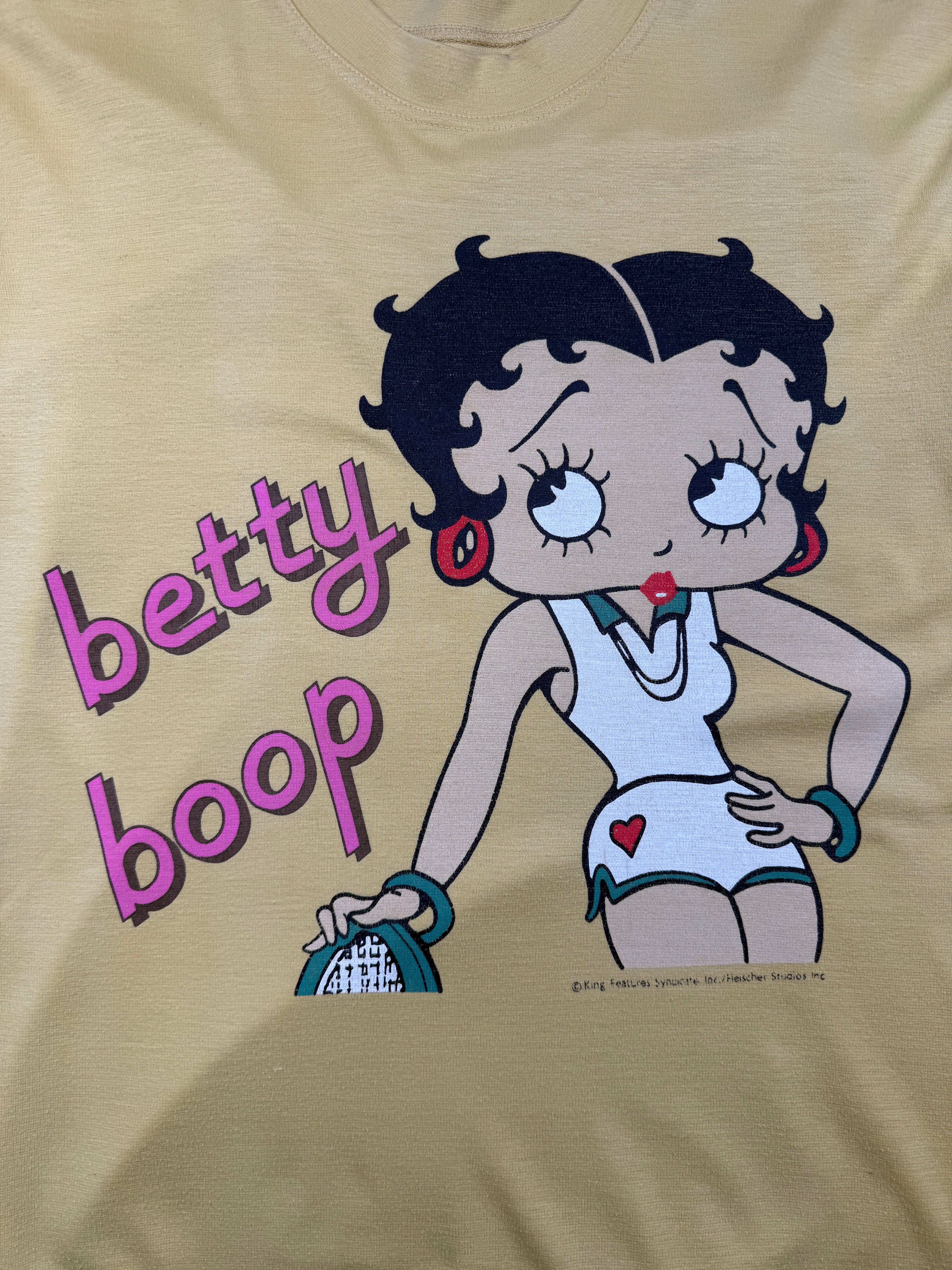 Vintage Betty Boop Graphic Tee Yellow