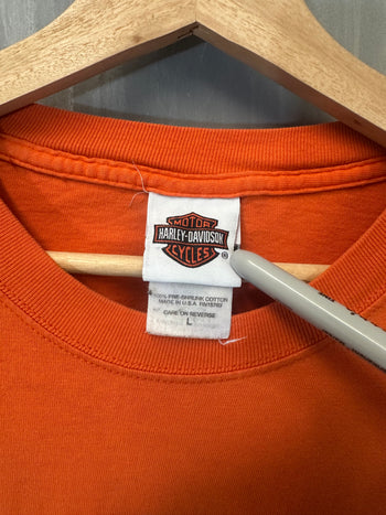 Vintage ‘05 Harley Davidson L/S Tee Orange