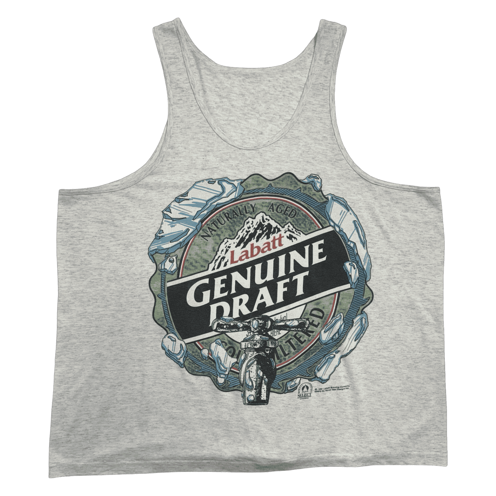 Vintage 1992 Labatt Genuine Draft Tank Top Grey