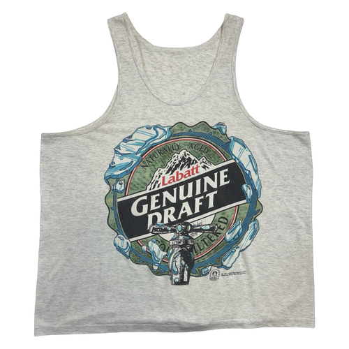 Vintage 1992 Labatt Genuine Draft Tank Top Grey | Vintage Clothing Store Canada