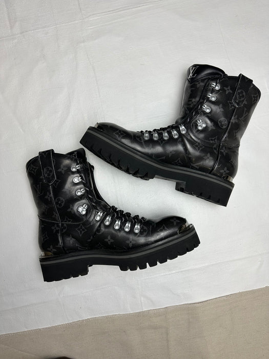 Louis Vuitton Monogram Outland Ankle Boots (USED, NO BOX) | Vitnage Clothing Store Canada