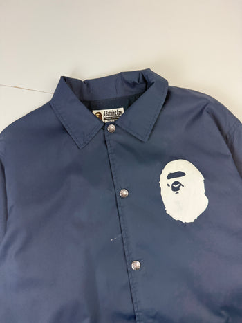 BAPE Ape Head Coach Jacket Navy (USED)