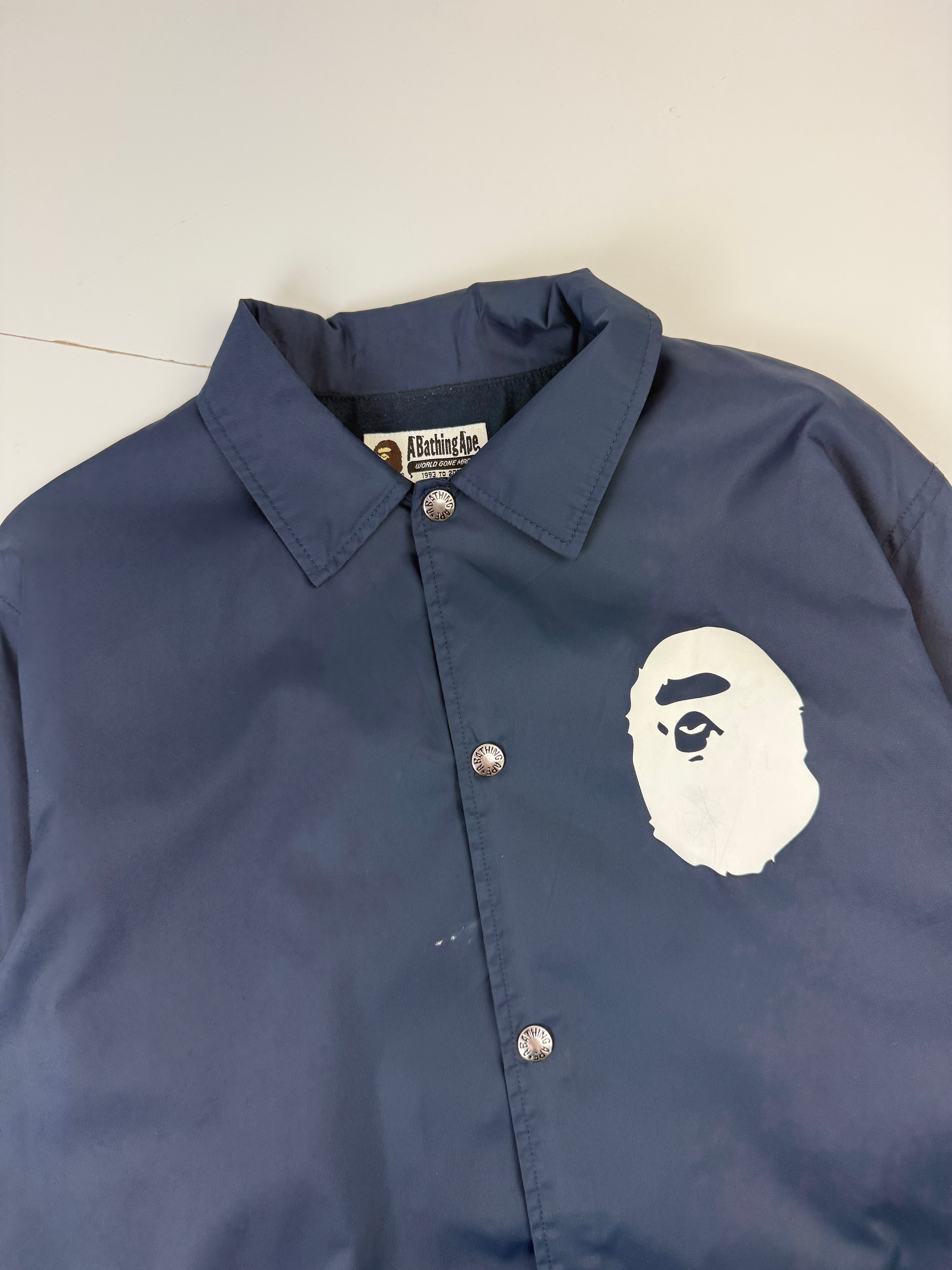 BAPE Ape Head Coach Jacket Navy (USED)