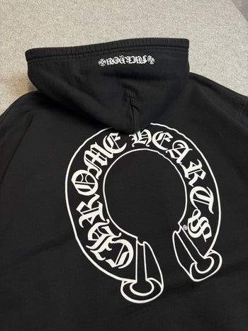 Vintage Chrome Hearts Horseshoe Thermal Hoodie Black