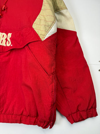 Vintage 90's San Francisco 49ers Hooded Starter Jacket Red