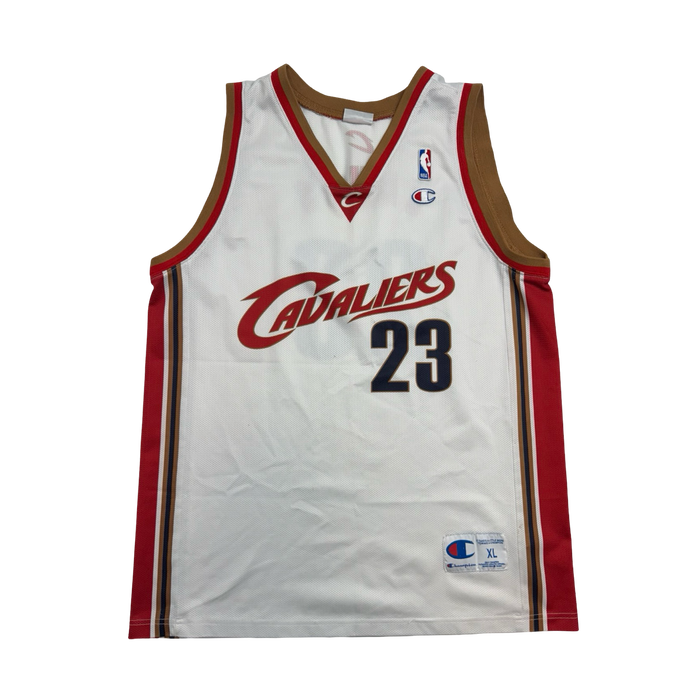 Vintage 2000s Champion NBA Cleveland Cavaliers LeBron James Jersey White | Vitnage Clothing Store Canada