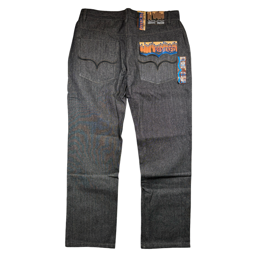 Vintage Y2K Red BBQ Remixed Denim Jeans Black