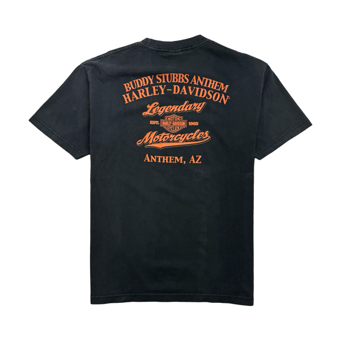 Vintage Buddy Stubbs Anthem Harley Davidson Tee Black | Vitnage Clothing Store Canada