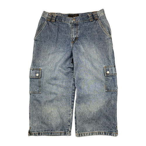 Riveted by Lee Cargo Denim Capris | Vintage Clothing Store Canada