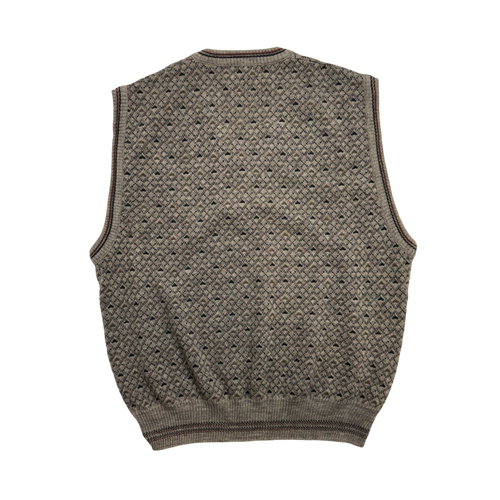 (M) Vintage IDEA UOMO Knit Vest Light Brown | Vintage Clothing Store Canada