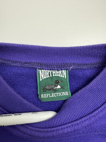 (M) Vintage Northern Reflection Goose Nature Sweatshirt Purple