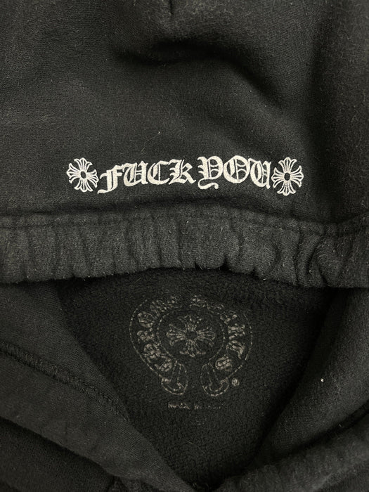 Chrome Hearts Vertical Logo F*** You Hoodie Black (USED) | Vitnage Clothing Store Canada