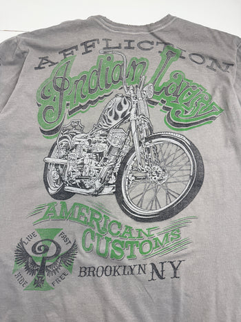Affliction Indian Larry Tee Dark Grey