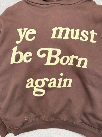 Cactus Plant Flea Market Ye Must Be Born Again Hoodie Brown (USED)