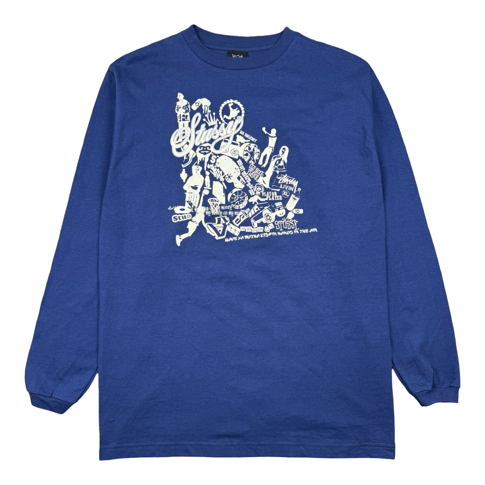 Vintage Stussy Da Shiznit L/S Tee Blue