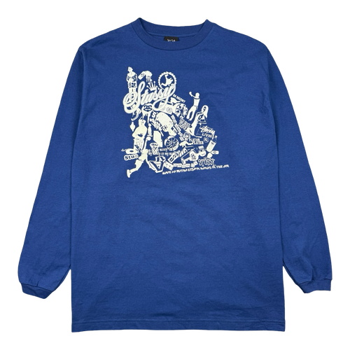 Vintage Stussy Da Shiznit L/S Tee Blue | Vintage Clothing Store Canada