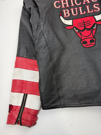 Vintage 90s Chicago Bulls Pro Player Leather Jacket