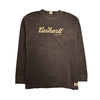 (XL) Vintage Waffle Knit L/S Tee Brown