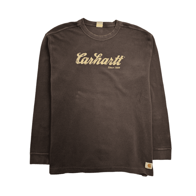 (XL) Vintage Waffle Knit L/S Tee Brown