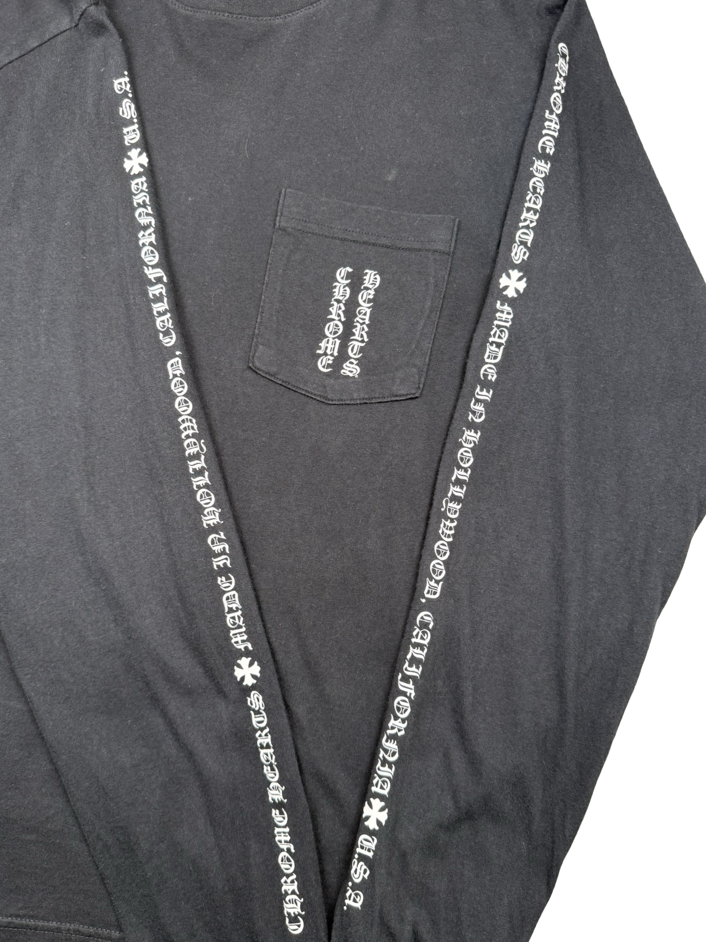 Chrome Hearts Cross Hollywood Script Sleeve L/S Tee Black