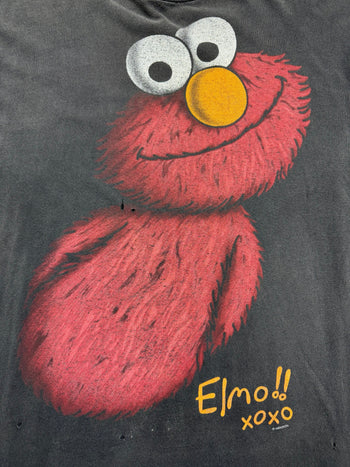 (L) Vintage 90s Sesame Street Elmo Tee Black