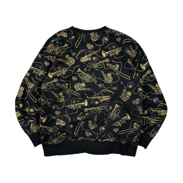 2000’s Stussy Trumpet Sweatshirt Black | Vitnage Clothing Store Canada