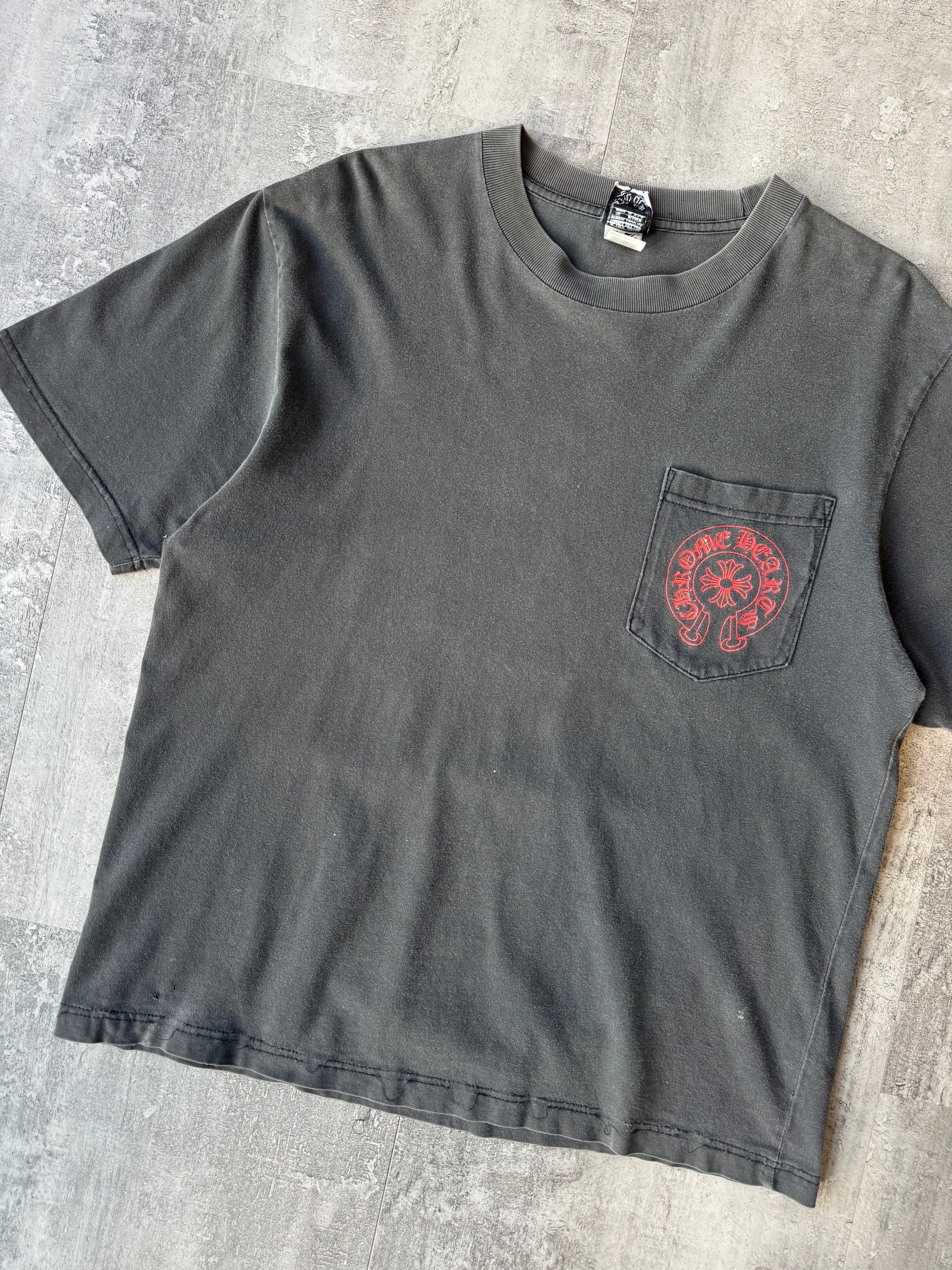 Vintage Faded Chrome Hearts Snowflake Horse shoe T-shirt Cropped