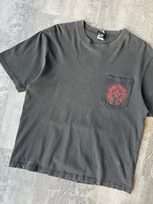 Vintage Faded Chrome Hearts Snowflake Horse shoe T-shirt Cropped | Vitnage Clothing Store Canada