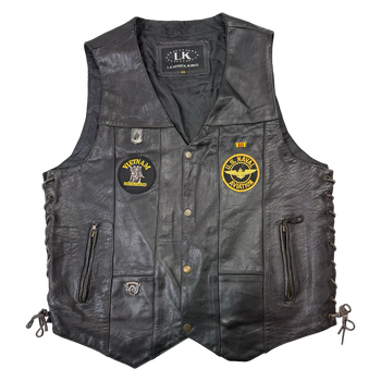 Vintage U.S Naval Aviation Leather Vest Black