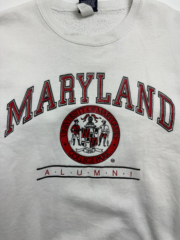 Vintage 90s University Of Maryland Sweatshirt White