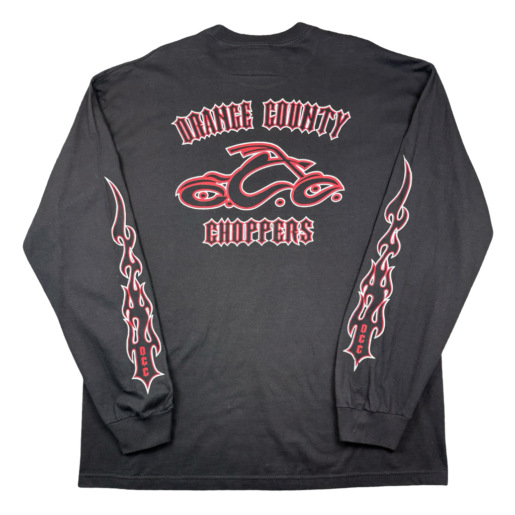 Vintage Orange County Choppers Flame Sleeve L/S Tee Black/Red