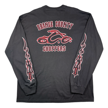 Vintage Orange County Choppers Flame Sleeve L/S Tee Black/Red