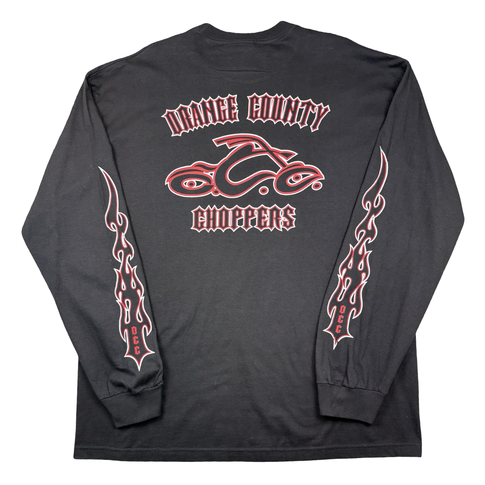 Vintage Orange County Choppers Flame Sleeve L/S Tee Black/Red
