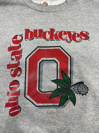 (L) Vintage 90s Ohio State Buckeyes Sweatshirt Grey