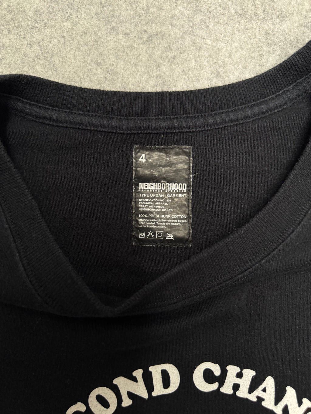 Neighborhood x OriginalFake Second Chance Tee Black (USED)