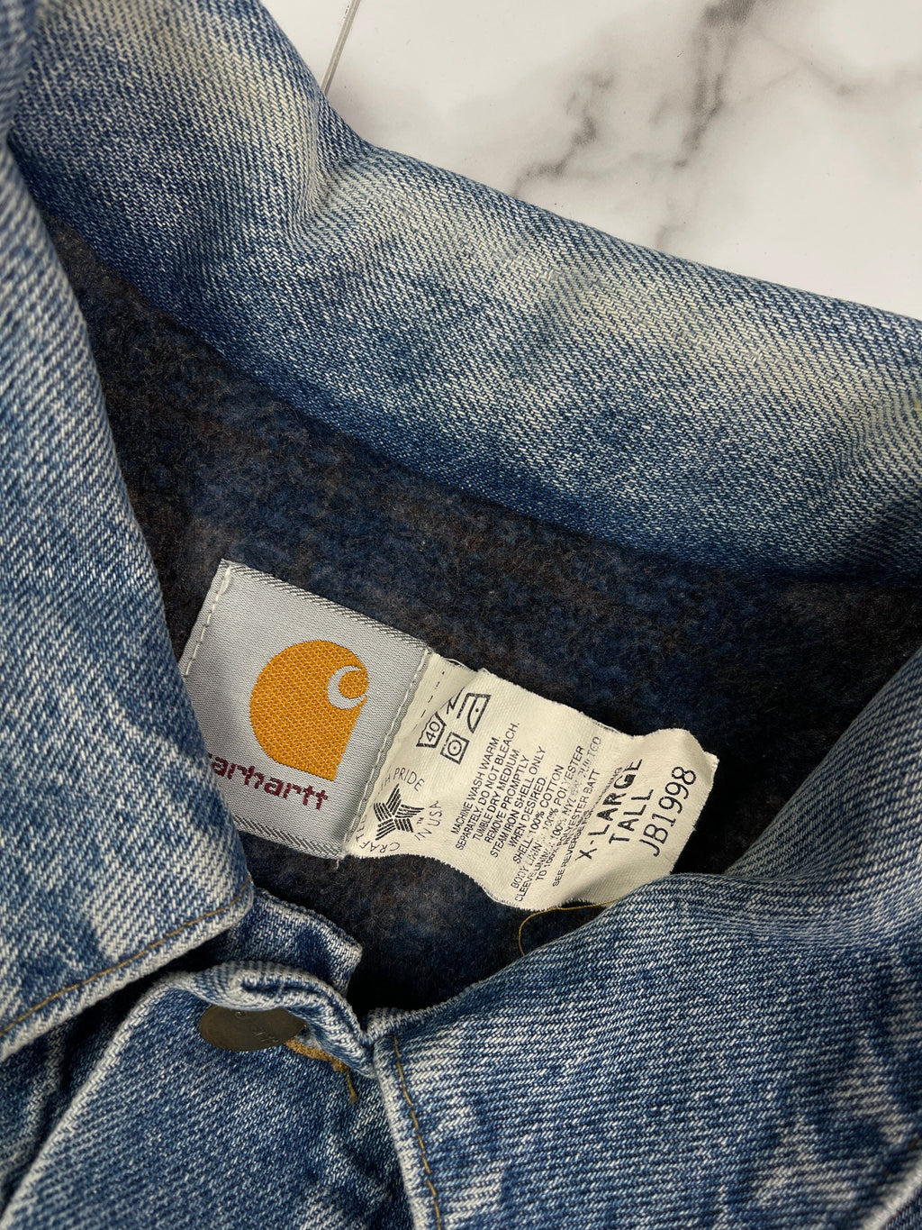 VIntage 1998 Carhartt Blanket Lined Denim Jacket