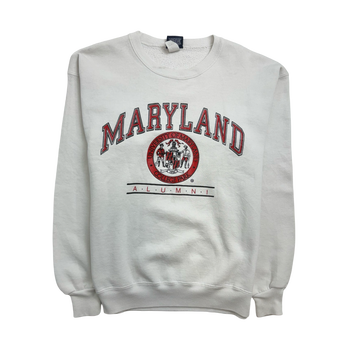 Vintage 90s University Of Maryland Sweatshirt White