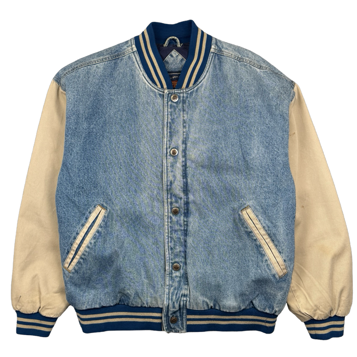 Vintage Route 66 Denim Varsity Jacket | Vitnage Clothing Store Canada