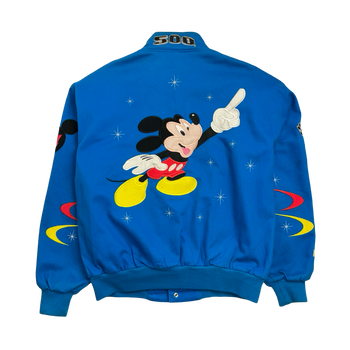 (XL) Vintage Daytona 500 Mickey Mouse Jacket Light Blue