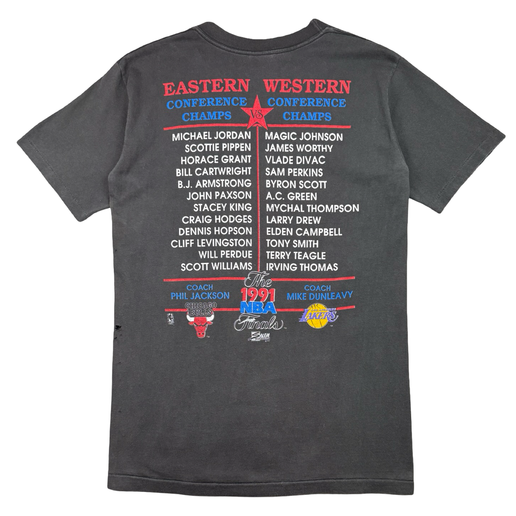 Vintage 1991 NBA Finals Bulls vs Lakers Tee Black