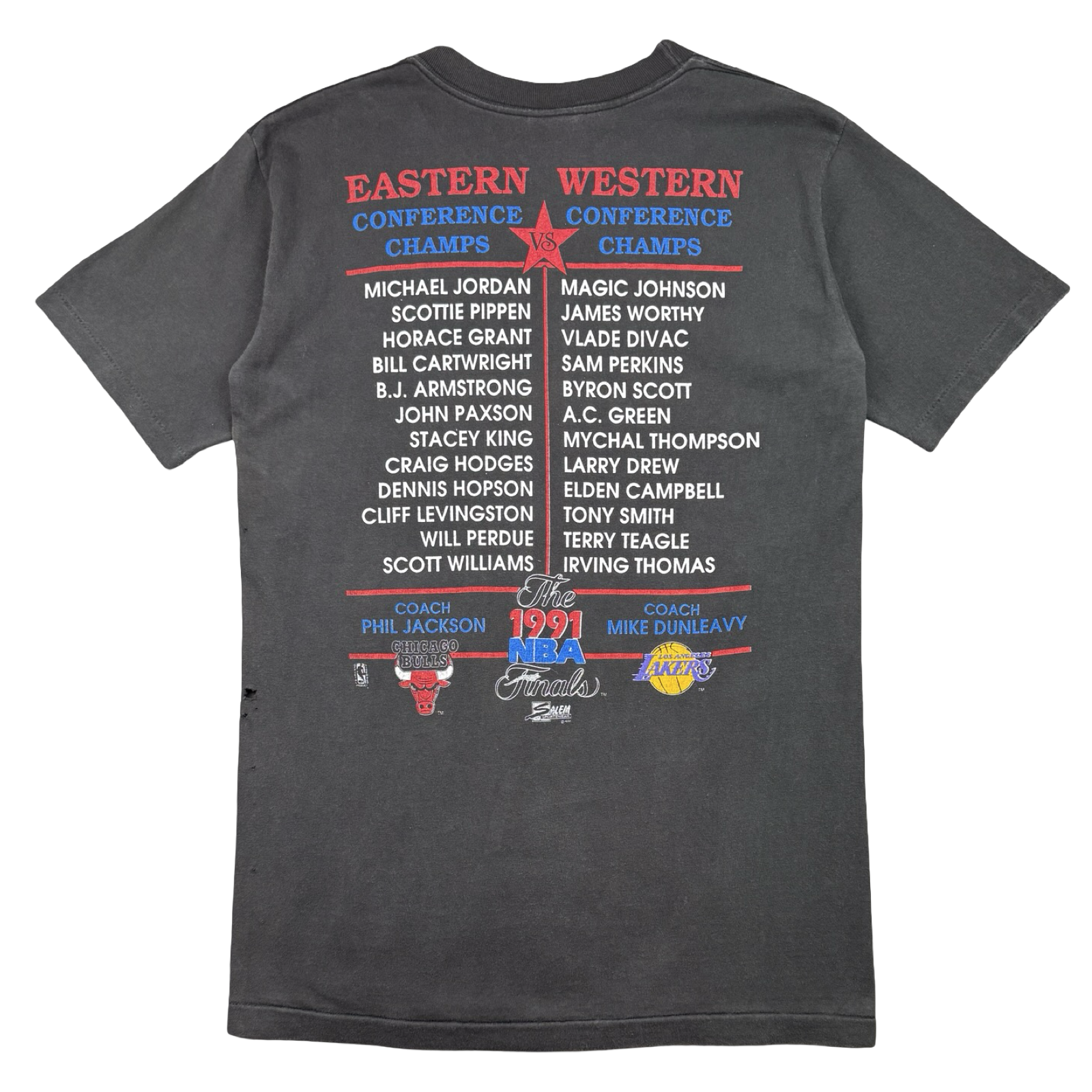 Vintage 1991 NBA Finals Bulls vs Lakers Tee Black